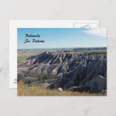 Carte Postale Badlands, Dakota du Sud (Devant / Derrière)