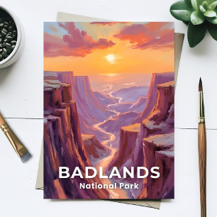 Carte Postale Badlands National Park Dakota du Sud Peinture