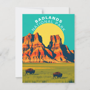 Carte Postale Badlands National Park South Dakota USA Vintage