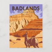 Carte Postale Badlands National Park South Dakota Vintage (Devant)