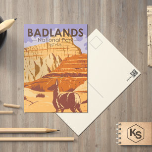 Carte Postale Badlands National Park South Dakota Vintage