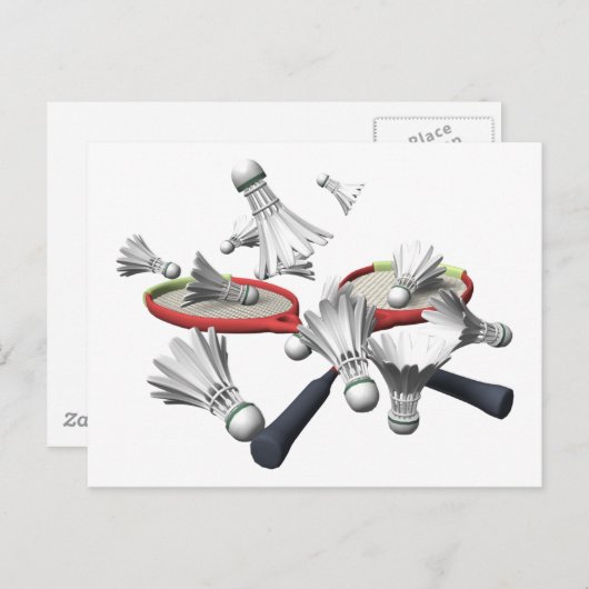 Carte Postale Badminton (Devant / Derrière)