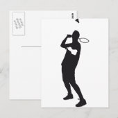 Carte Postale badminton (Devant / Derrière)