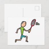 Carte Postale Badminton (Devant / Derrière)