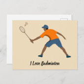 Carte Postale Badminton (Devant / Derrière)
