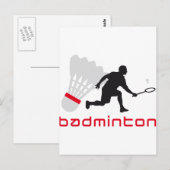 Carte Postale badminton (Devant / Derrière)