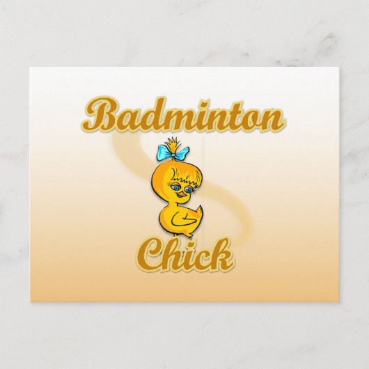 Carte Postale Badminton Chick (Devant)