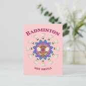 Carte Postale Badminton pas drogues (Debout devant)