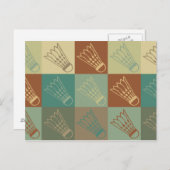 Carte Postale Badminton Pop Art (Devant / Derrière)