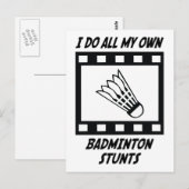 Carte Postale Badminton Stunts (Devant / Derrière)
