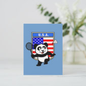 Carte Postale Badminton USA Panda (Debout devant)