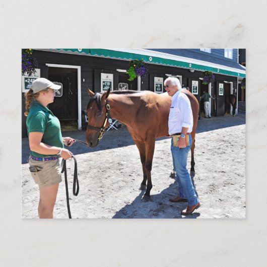 Carte Postale Baffert Checking et le Hood (Devant)