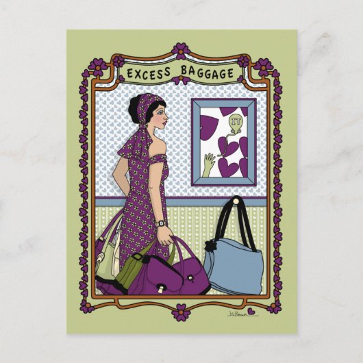 Carte postale Bagages_A_ excédentaire (Devant)