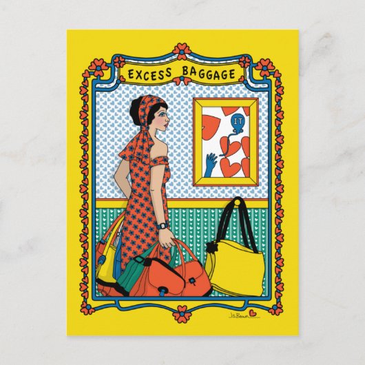 Carte postale Bagages_B_ excédentaire (Devant)