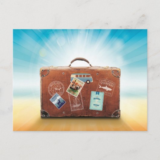 Carte Postale Bagages de voyage, affiche vintage Italia, (Devant)