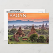 Carte postale Bagan, Myanmar (Birmanie) (Devant / Derrière)