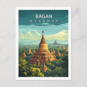 Carte Postale Bagan Myanmar Voyage Temple Ancien Asie du Sud-Est