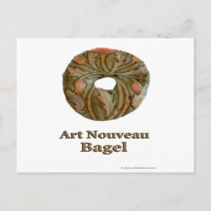 Carte Postale Bagel Art nouveau