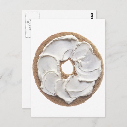 Carte Postale Bagel with Cream Cheese (Devant / Derrière)