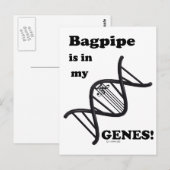 Carte Postale Bagpipe est dans mes gènes (Devant / Derrière)