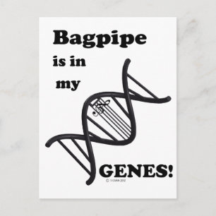 Carte Postale Bagpipe est dans mes gènes