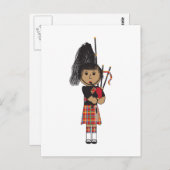 Carte Postale Bagpiper (Devant / Derrière)