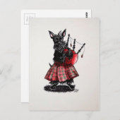 Carte Postale Bagpiper (Devant / Derrière)