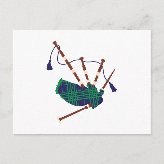 Carte Postale Bagpipes écossais (Devant)