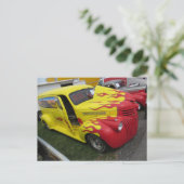 Carte Postale Bague chaude rouge et jaune (Debout devant)