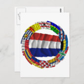 Carte Postale Bague des drapeaux néerlandais (Devant / Derrière)