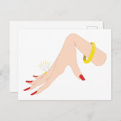 Carte Postale Bague main fiançailles (Devant / Derrière)