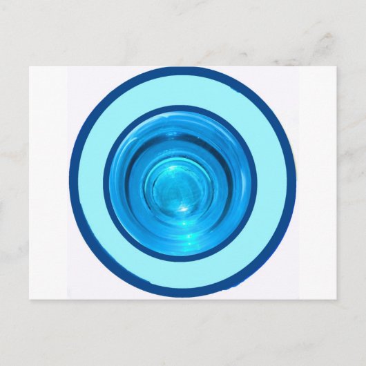 Carte Postale Bagues Bleues / Cercles De Verre Couleur Bas (Devant)