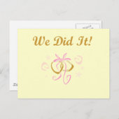 Carte Postale Bagues mariages Nous l'avons fait T-shirts et cade (Devant / Derrière)