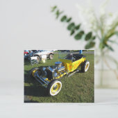 Carte Postale Baguette chaude à fleurs (Debout devant)