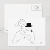 Carte Postale Baguette Figure Groom avec Garter (Devant / Derrière)