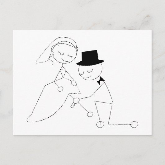 Carte Postale Baguette Figure Groom avec Garter (Devant)