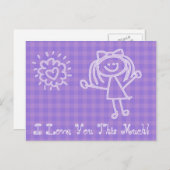 Carte Postale Baguette | Je T'Aime Tant Que Ça (Devant / Derrière)