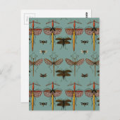 Carte Postale Baguettes, Katydids et libellules (Devant / Derrière)