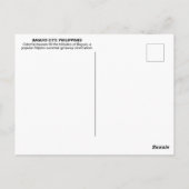 Carte postale Baguio, Philippines (Dos)