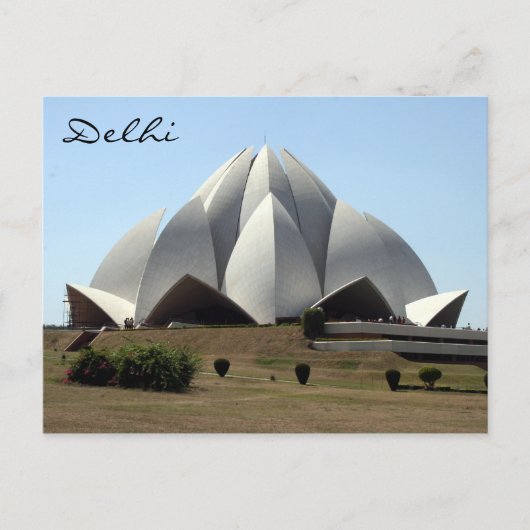 Carte Postale bahai lotus delhi (Devant)