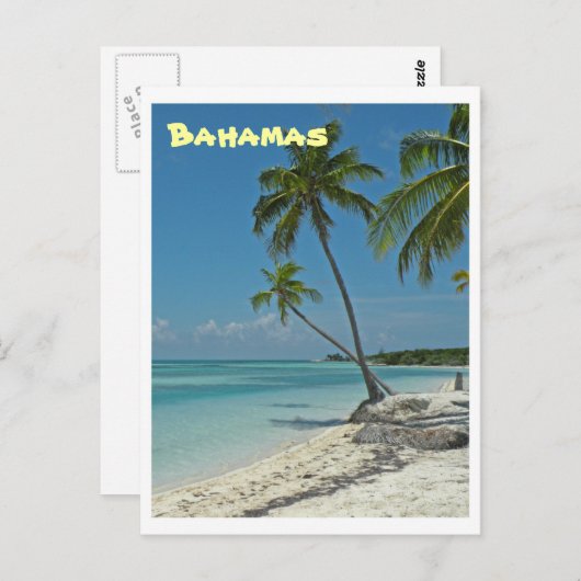 Carte postale Bahamas Beach (Devant / Derrière)