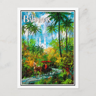 Carte Postale Bahamas, faire une balade à travers la jungle, vin