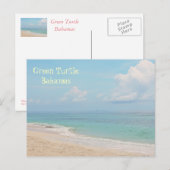 CARTE POSTALE BAHAMAS/GREEN TURTLE CAY" PLAGE DÉSERTÉE (Devant / Derrière)