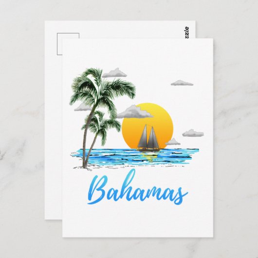 Carte Postale Bahamas Vacances (Devant / Derrière)
