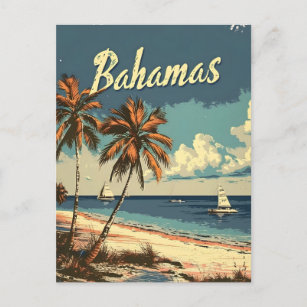 Carte Postale Bahamas Vintage