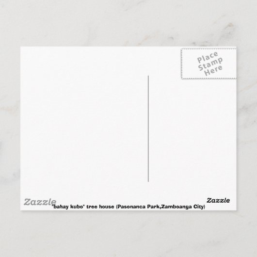 Carte Postale bahay kubo (Dos)