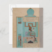 Carte Postale Bahram visite une princesse dans le Turquoise (Devant / Derrière)