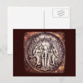 Carte postale Baht Elephant Coin (Devant / Derrière)
