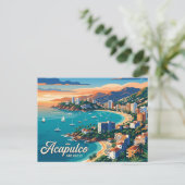 Carte Postale Baie d'Acapulco Mexique (Debout devant)