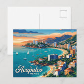 Carte Postale Baie d'Acapulco Mexique (Devant / Derrière)